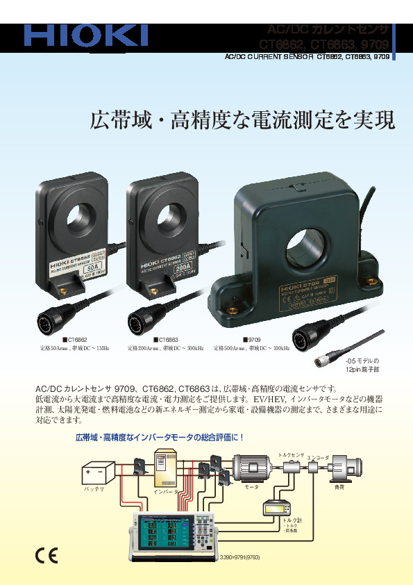 HIOKI AC/DCカレントセンサ CT6862